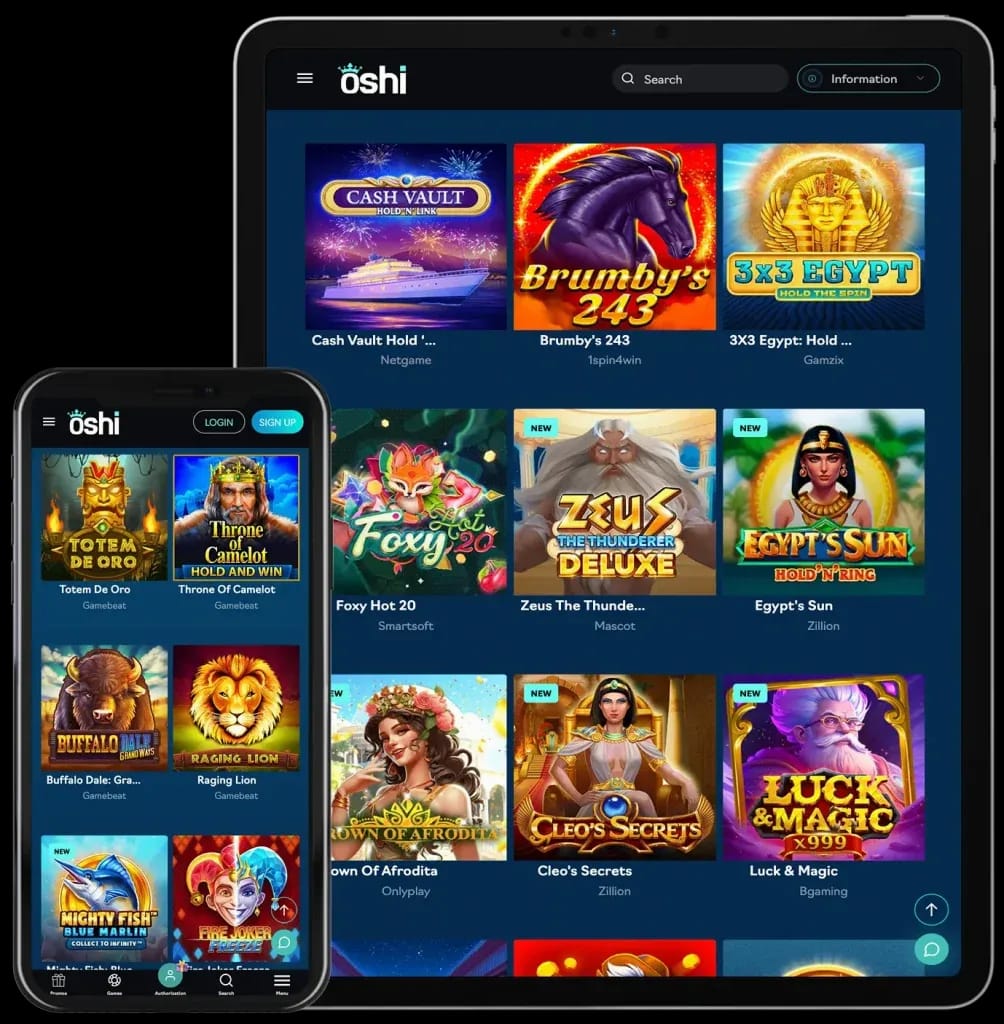 Beginner-friendly Oshi Casino mobile slots app